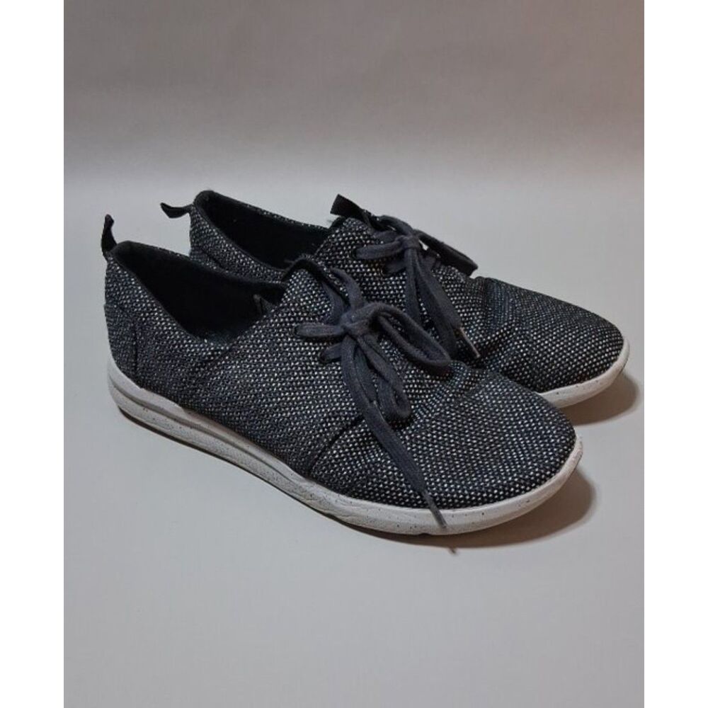TOMS Women's Cabrillo TRVL LITE Black Speckled Knit Sneakers Size 9 No Insoles